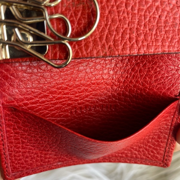 Gucci Trademark Red Key Case & Card Holder - Picture 7 of 9